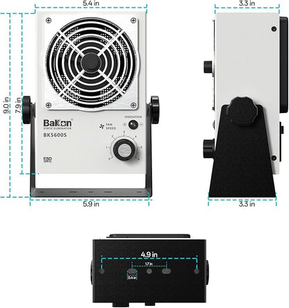 BK5600S Anti-Static Ion Fan, Ion Electric Fan, Static Eliminator, Electronic Manufacturing Maintenance, Scientific Research Laboratory, Chip Packaging To Eliminate Static Electricity (2024-BK5600S)