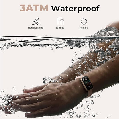 TIFOZEN Fitness Tracker for Women Men, Smart Watch Band with 24/7 Heart Rate Blood Oxygen Sleep Monitor, Calories Step Tracker Pedometer 3ATM Waterproof Activity Tracker for Android iOS, Pink