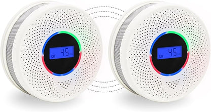 Kesymo 2Pack Upgraded Interlinked Smoke Carbon Monoxide Detector, Battery Powered&Wireless Interconnected Smoke and CO Alarm, Transmission Range of Over 820 ft (Includes Battery)