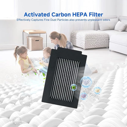 Yivy T50 Max Pro Replacement Parts for Ecovacs Deebot Robot Vacuum,T50 Max Pro Omni Accessories:4 Carbon Filters, 6 Carbon dust Bags,6 Side Brush, 8 Mop Cloth, 1 Main Brush,2 Cleaning Tools - 27 Pcs