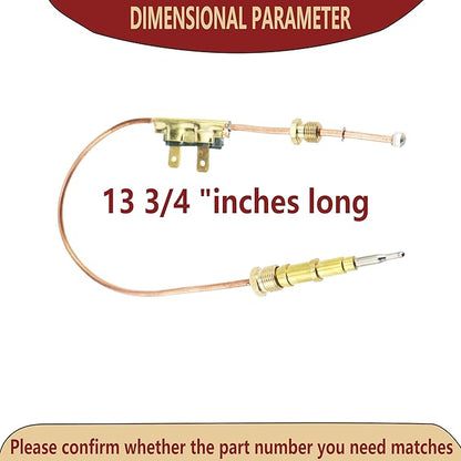 lrnyso heaters Thermocouple 13 3/4" 113884-01 26654 fits Desa, Reddy, All-Pro, Universal, NR, Sears, Remington Air Heaters etc