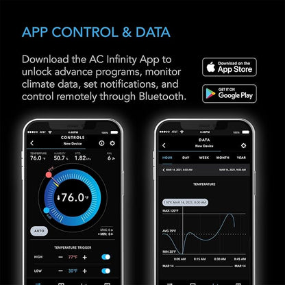 AC Infinity Controller 67, Smart Bluetooth Fan Controller with Temperature, Humidity, Schedules, Grow Cycles, Dynamic Speed Programming for CLOUDLINE Airlift Fans Cooling and Ventilation