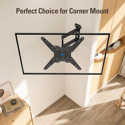 Mounting Dream TV Wall Mount Bracket for Most of 26-55 Inch LED, LCD, OLED and Plasma Flat Screen TV with Full Motion Swivel Articulating Arm up to VESA 400x400mm and 60 lbs, MD2393-MX