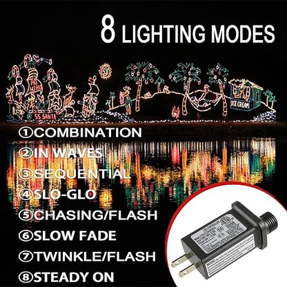 SIGANDG 30V 9W LED Transformer Replacement Class 2 Power LED Controller with 8 Modes Supply for Christmas String Light Inflatable Decorations IP44 Waterproof Low Voltage Transformer(2 Pcs)