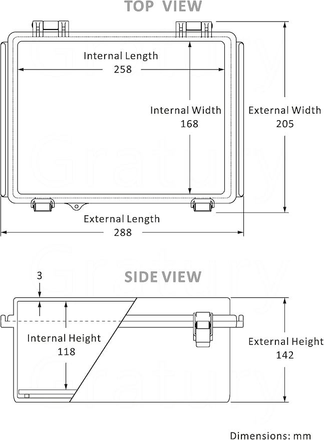 Gratury Junction Box, IP67 Waterproof Plastic Enclosure for Electrical Project, Hinged Grey Cover, Includes Mounting Plate and Wall Bracket (Transparent Cover, 11.4"×7.5"×5.5")