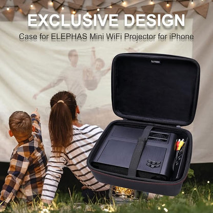 LTGEM Projector Case Compatible with ELEPHAS BL128 Mini Projector 2025/2024 Upgraded(Inside: 10.3"x7.5"x3.5"), Case Only