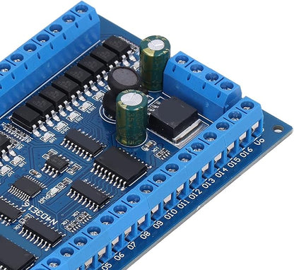 16 Input 16 Output Expansion Board RS485 16 Channel Remote Control Switch Module PLC IO Module DC 6.5‑30V for Smart Home Camera(Single board)