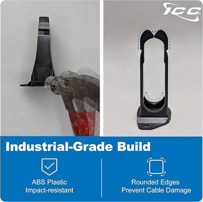 ICC 1.25” Plastic Cable Management Ring, Vertical, Rack or Wall Mount, Pack of 1 – Cable Organizer for Structured Wiring and Data Center Racks