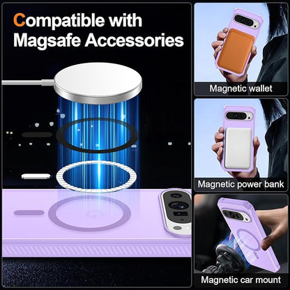 Magnetic for Google Pixel 9 Pro XL Case, [Military Grade Drop Protection] [Compatible with MagSafe] Shockproof Slim Translucent Matte Anti-Slip for Women Girls Men Case, Lavender