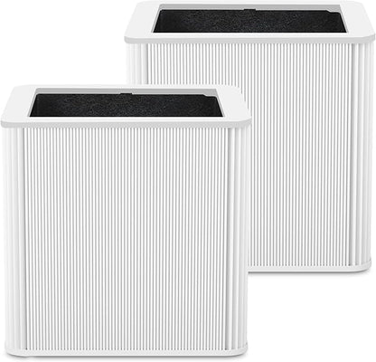 211+ Replacement Filter Compatible with 211+ Air Purifier, 2-Stage Filtration System of H13 True Filter and Activated Carbon Filter, White, 2 Pack