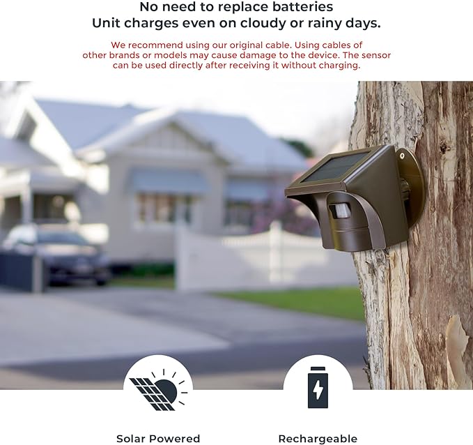 eMACROS Pro 3 Solar Driveway Alarm with Phone App-1/2 Mile Long Range Solar Wireless Driveway Alarm, Outdoor Wireless Weatherproof Motion Sensor & Detector, Idea Gifts for Christmas