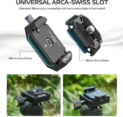 FALCAM F38 Quick Release Kit V1, Plate for DSLR/Mirroless Camera Compatible with Arca Swiss and Clamp for Tripod/Stablizer/Gimbal/Slider-2268