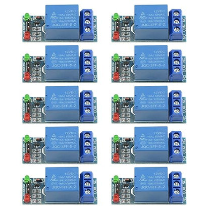 XINGYHENG 10PCS One Channel Relay Module 12V Low Level Trigger Expansion Plate Load Controlled Switch Module for Industrial Automation Process