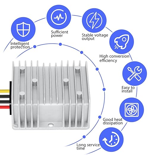 LeMotech DC 48v to 12v Converter 10A 120W Step Down Converter Voltage Reducer IP68 Waterproof Transformer for Golf Cart Truck Boat Vehicle