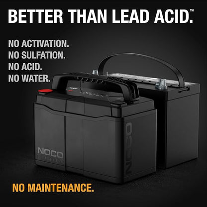NOCO Lithium NLX31: 12V LiFePO4 Lithium Battery — Dual-Purpose — 120Ah Deep-Cycle + 1600A Group 31 Starter Battery — For Auto, Car Audio, Marine, Boat, RV, Off-Grid, Camper — UL Listed