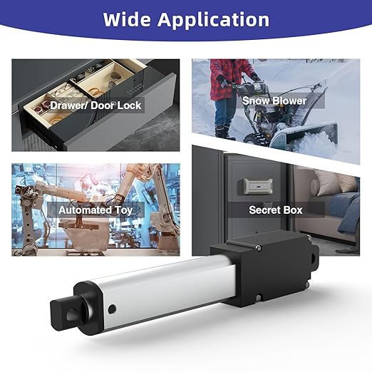3 Inch 4.5lbs Mini Stroke 12V 4.5lbs Electric Linear Actuator 1.2"/sec Linear Motion Actuator with Brackets for Cabinets, Robotics, Home Automation, Window Opener(20N, 75mm)