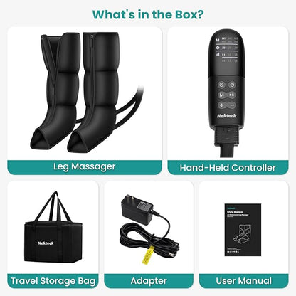Leg Massager for Circulation and Pain Relief Air Compression Boots Massage Tools for Calf Foot Massager, 6 Modes 6 Intensities, Relaxation Tool for Men Women Mom Dad Wife Husband Birthday Christmas