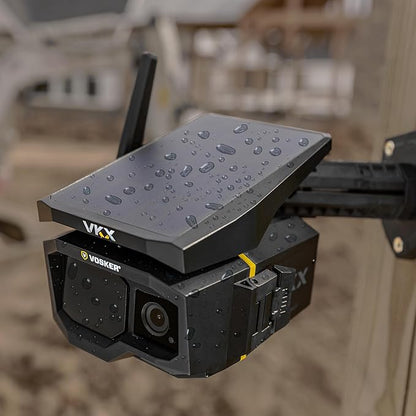Vosker VKX Farmers Pack Solar 4G LTE Security Camera, Wireless Outdoor Surveillance for Farms, Sheds and Rural Properties, No Wi-Fi Needed, SIM Card Included Night Vision, IP65 Weather-Resistant