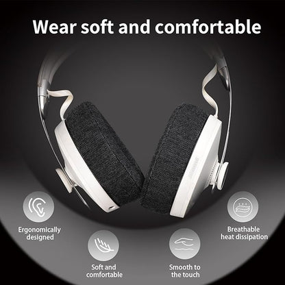 Skin-Friendly Cotton Replacement Earpads for SENNHEISER MOMENTUM3, Skin-Friendly Cotton Ear Pads Cushions with High-Density Noise Isolation Foam, Keep Warm (Dark Gray)