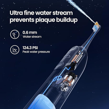 Soocas NEOS II - Electric Toothbrush with Water Flosser, Sonic Electric Toothbrush for Adults, Cordless Water Flosser for Travel, Portable Oral Irrigator, Up to 100% Plaque Removal, Pearl White
