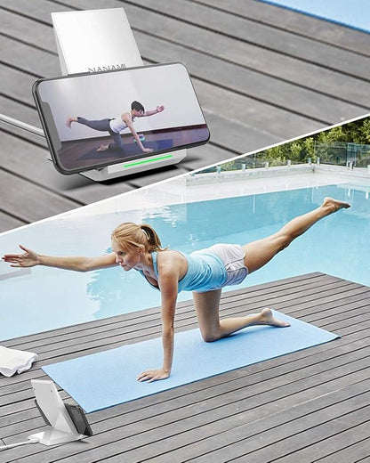NANAMI Fast Wireless Charger - Qi Certified Charging Stand 7.5W Compatible iPhone 16/16 Plus/16 Pro/16 Pro Max/15/14/13/12,10W for Samsung Galaxy S24/S24 Ultra//S23/S22/21/S20 and Qi-Enabled Phones