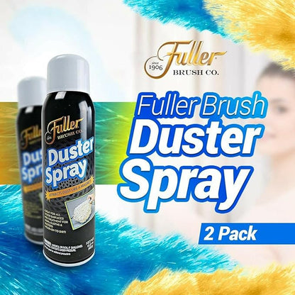 Fuller Brush Duster Spray and Microfiber Cloth Bundle – 3 Microfiber Cloths – Multi Surface Dust Removing Sprayer - Safe Household Cleaning For Floors, Furniture, Blinds & Car Interiors