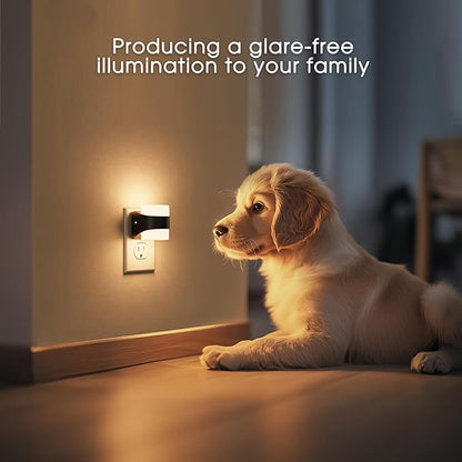 L LOHAS LED Colored Night Lights Plug into Wall, 3 Brightness Level, 1W Low Power Nightlight with Auto On/Off Sensor, Ideal for Living Room, Bathroom, Bedroom, Kids Room, 2 Pack