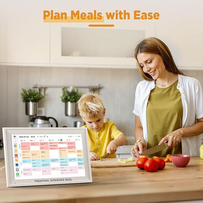 Callsky-Tech 15.6 Inch Digital Calendar - Full HD IPS Smart Touchscreen Family Planner with Octa Core & 64GB, offering an Anti-Glare Electronic Calendar, Chore Chart, and Multi-Sync—Perfect Gift for Home & Family