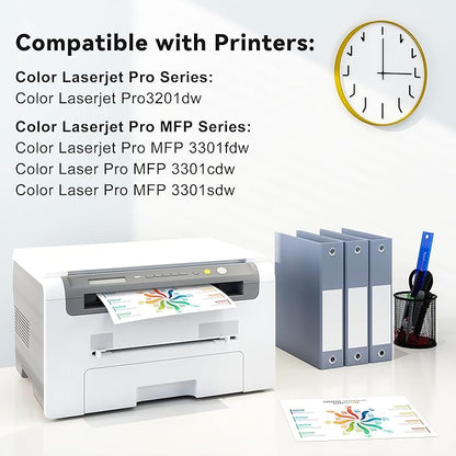 218X Toner Cartridges 4Pack MFP 3301fdw 3201dw Toner Compatible for HP 218X W2180X 218A Set for HP Color Laser Jet Pro MFP 3301fdw Pro 3201dw 3301sdw 3301cdw Printer (Black/Cyan/Yellow/Magenta)