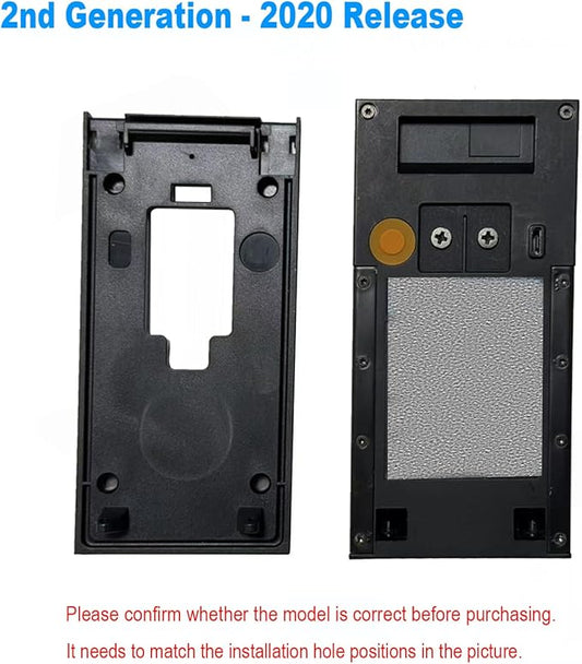Fansoun No-Drill Adhesive Mount for Ring Video Doorbell (2nd Generation - 2020 Release), Mounting Bracket Accessories for Apartments Office Houses (Black)