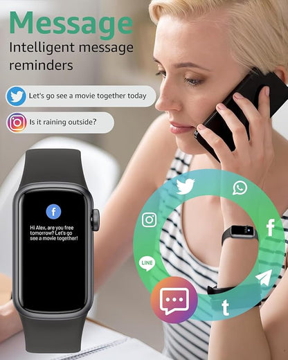 IMFRCHCS Fitness Tracker,Smart Watch with 1.47" Touch Display,137+Sport Modes Fitness Watch with Heart Rate Sleep Monitor, Step Counter,IP68 Waterproof Activity Trackers for Women Men