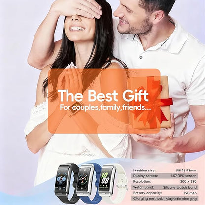 2-in-1 Smart Health Band with Built-in Bluetooth Earbuds, Fitness & Activity Tracker with Heart Rate & Sleep Monitor, Bluetooth Call Support, 1.57" HD Touchscreen for Daily Wellness (Black)