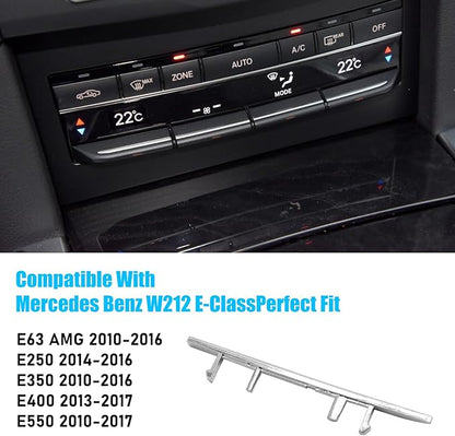 Jaronx Compatible with Mercedes Benz AC Button Trim E Class W212, Temperature Climate Control Button Sliver Chrome Trim for E Class W212 E63 AMG E250 E350 E400 E550 2010-2017(Polished)