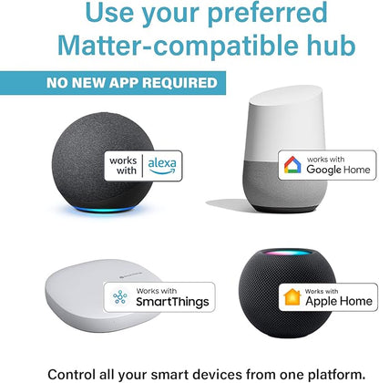 Legrand Wi-Fi Matter Smart Switch, Effortless Setup, Enhanced Compatibility with Apple HomeKit, Google Home, Alexa & SmartThings, Easy Wi-Fi Connectivity with Matter, Pack of 1