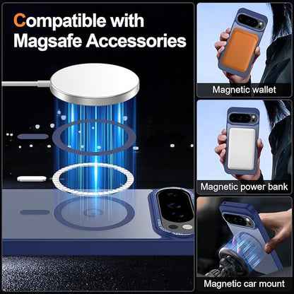 Magnetic for Google Pixel 10 Pro XL Case, [Military Grade Drop Protection] [Compatible with MagSafe] Shockproof Slim Translucent Matte Anti-Slip for Women Girls Men Case, Dark Blue