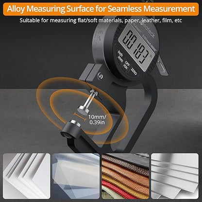 Neoteck Digital Thickness Gauge (Silver-Black, 0-1"/0.00005")