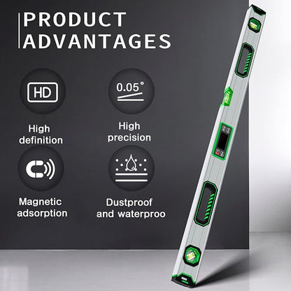 Kanayu Digital Level Digital 40'' LCD Display Magnetic Torpedo Level Tool Protractor Electronic Dust and Waterproof Smart Torpedo Tool for Construction Measuring Home Supplies