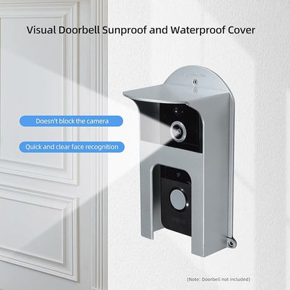 dgyezhao Doorbell Plastic Rain Cover, Large Accessories Cover Weatherproof Anti Glare Sun Shade Plate Compatible for Ring 1/2/3/4/2020/Pro/Pro 2/ Video most Video Doorbell