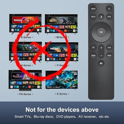 for VIZIO-Soundbar-Remote, Replacement for VIZIO 5.1/2.1 Home Theater Sound Bar，for M/V/P Series Home Audio Sound System