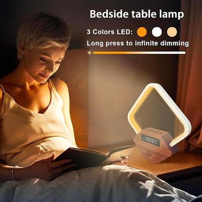 Xunhomon Sunrise Alarm Clock for Bedrooms Heavy Sleepers 15 Sleep Sounds White Noise Machine Baby/Adults 3 Color Table Lamp 10 Ringtones with PD22.5W USB C Fast Charger Birthday Gifts for Women