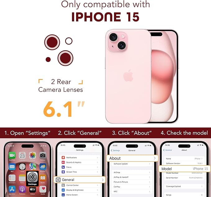 Magnetic for iPhone 15 Case, Compatible with MagSafe, Built-in Privacy Screen Protector and Camera Protection, Anti Spy Full Body Dustproof Shockproof Hard Phone Case 6.1", Pink