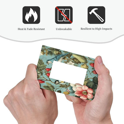 Bvtewkhz William Morris Flower 1 Gang Single Rocker Wall Plate Cover Decorative Light Switch Covers Electrical Faceplate Switch Plates for Bathroom Kitchen Home