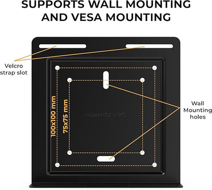HumanCentric Universal Wall and VESA Mount, Adjustable Strap for Small Computers, UPS Units, Cable Boxes, Modems and Other Electronic Devices, Mounts on The Wall or Back of a Computer Monitor