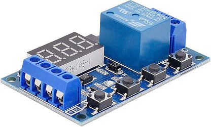 [2 Pack] DC 6-30V Timer Relay Programmable Delay Relay Module Cycle Timer with LED Display / 5V Micro USB, Smart Home Controller