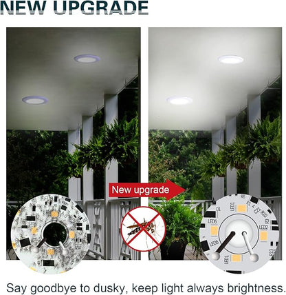 TOPELER 6 Inch LED Disk Light, 15W Modern Flush Mount Ceiling Light, Dimmable Low Profile Disc Downlight, Metal Baffle Trim Fixture for Home Improve, 1000LM 3000K Warm White, ETL Listed