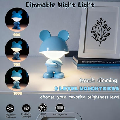 ShonlPin Night Light for Kids,Rechargeable Table Lamp,Touch Lamps for Nightstand,Dimmable,Breastfeeding,Nursery,Sleep Aid,Bluey Cute Decor Gifts Stuff for Baby Toddler Boys Girls Christmas Birthday