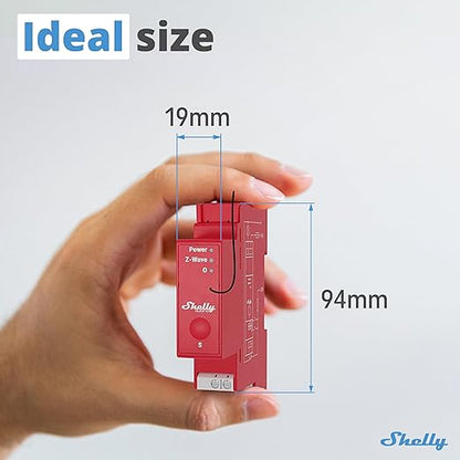 Shelly Wave Pro 1PM US LR | Z-Wave Long Range Smart Relay Switch with Power Metering, 1-Channel 16 A | DIN-Rail | Home Automation | High Compatibility | Easy Installation | iOS Android App