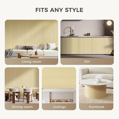 OUZUGIE 1 Pack 96x48 Inch Natural Bamboo Wall Panel – Raw Pole Wrap Paneling for Walls, Ceilings, Cabinets, Furniture – Ideal for Bedroom, Living Room & Office DIY Decor