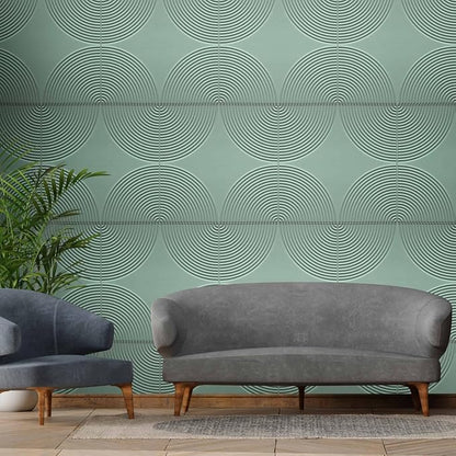 From Plain To Beautiful In Hours 9002 Arc Swell PVC 12 in x 12 in Peel and Stick Wall Panels (Covers / 10 sq.ft), Edge Water, 10 Piece