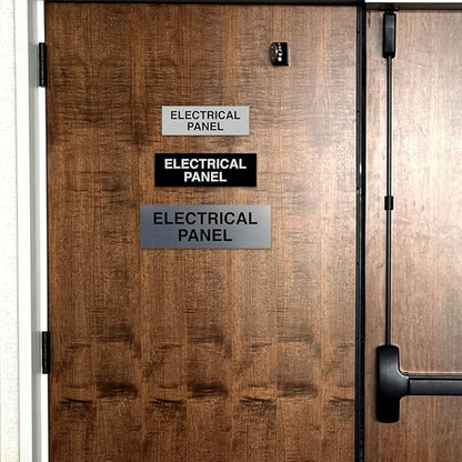 All Quality Basic Electrical Panel Sign - Fire Regulation Safety Compliance Sign - Lt Gray - Small (1 Pack)